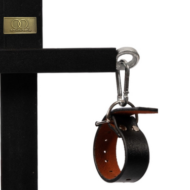 Roomsacred Black Series Forced Pleasure Pillory with Fully Adjustable Suction Cup Base with Separate Viberator Holder